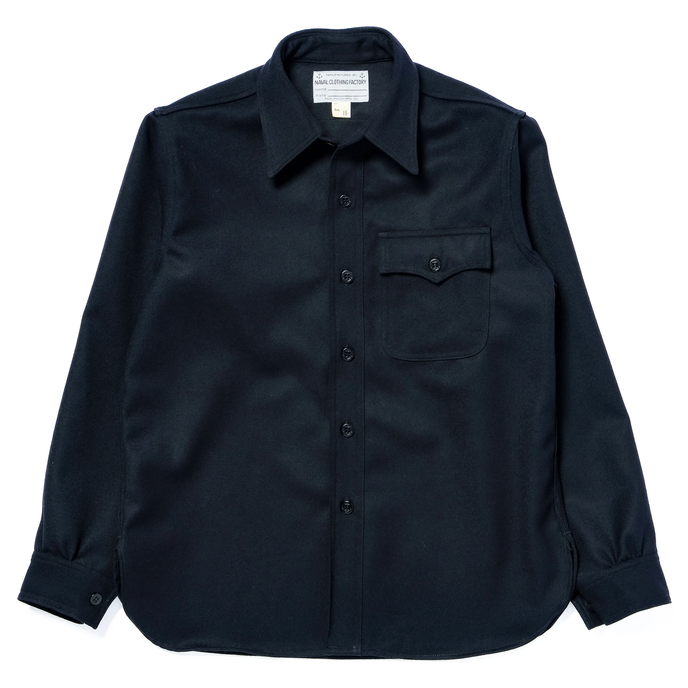 U.S.N. WOOL BLUE FLANNEL SHIRT